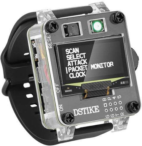 Seamuing WiFi Test Tool Deauther Watch SE ESP8266 ESP-12F Programmierbares Entwicklungsboard mit Buzzer OLED-Display Eingebauter 500mAh Akku