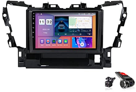 Navigatore satellitare per Auto Stereo Android 10 Doppio DIN per T-oyota Alphard 2015-2020 Radio Navigazione GPS 9'' Lettore Video multimediale MP5 Ricevitore FM Supporto 4G 5G WiFi SWC Carplay, M60