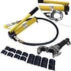 Begoniape Pince à sertir hydraulique 6T - Tête rotative à 360° amovible - Avec neuf fraises interchangeables - 16/20/25/32 - Pince à sertir en forme de TH - Tube en cuivre