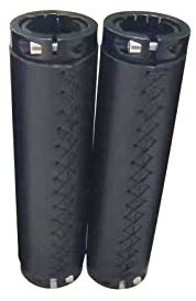 TentHome Fahrradgriffe Ergonomische Lenkergriffe Leder Fahrradlenker rutschfeste Fahrrad Lenker Griffe Vintage 1 Paar Fahrradteile zum Radfahren Cityrad Mountainbike Rennrad MTB BMX Schwarz1