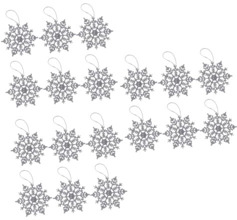 Warmhm 18 STK Weihnachtsschneeflocken Weihnachtsfeier-Dekoration Weihnachtsvasenfüller Weihnachtsbaum Schneeflocke Weihnachtsbaumschmuck Weihnachtsgirlande Weihnachtskranz Neutral Fenster
