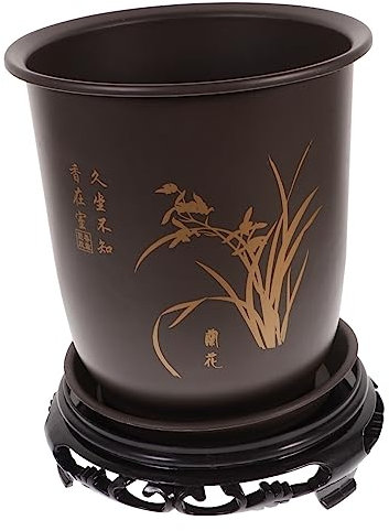 BESPORTBLE 1ensemble Pot De Plastique avec Base Pot Spécial pour Orchidées Et Plantes Intérieur pour Décoration De Maison Et Ambiance Romantique Support Drainant