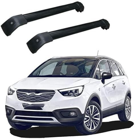 FURREN Car Roof Rack for Opel Vauxhall Crossland X 5 Door 2017-2022, Anti-Rust Car Roof Rack Cross Bars Car Rooftop Storage Rack, Car Rooftop Box Bracket, Car Van Mounting Fitting,Blackstyle