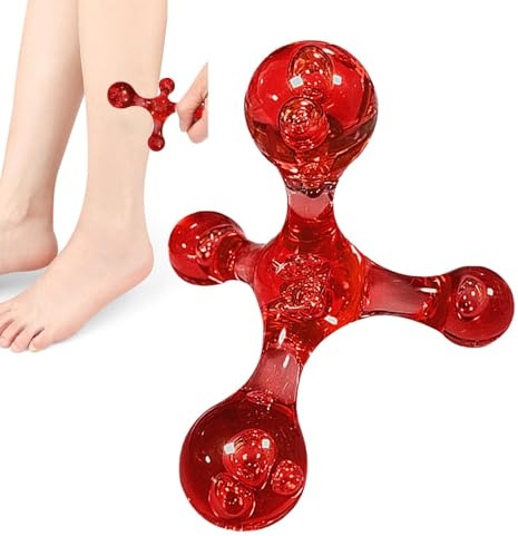 Massageball, Handmassageball, Vielseitiges Massagewerkzeug, Viereckige Massagebälle Tragbar für Muskel Rücken Nacken Gelenk Fuß Schulter Bein