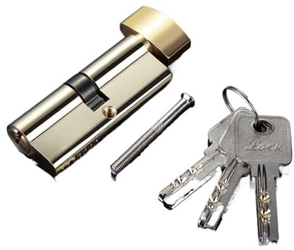 Cilindros De Bloqueo,Cilindro Seguridad 1 Juego de cerradura de cilindro de puerta sesgada, 70mm, 3 llaves, entrada antirrobo, cerradura de puerta AB de latón, cilindro de cerradura Interior de seguri