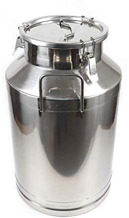JAYEUW Milchkännchen Edelstahl Eimer Milchkanne Edelstahl Und Versiegelter Deckel Transportkanne Milchtransportfässer Mit Silikondichtung Edelstahl Milchkanne Weinkübel Milchkännchen Eimer (60L)