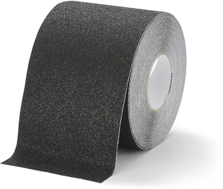 VSafety - Cinta de agarre de seguridad gruesa negra de 150 mm de ancho x 18,3 m de largo