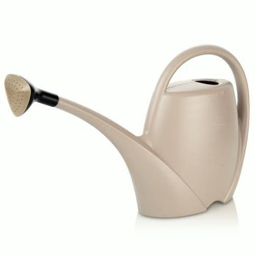 Annaffiatoio Piccolo per Piante 2,5 L - Innaffiatoio Becco Lungo in Plastica - per Interni, Grigio Cenere