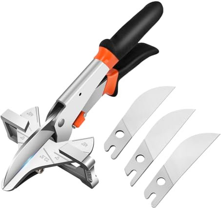 Gugxiom Multi Angle Gehrungsschere Cutter, 22,5 bis 45 Grad einstellbare Gehrungsschere Schneidwerkzeug, für das Schneiden von Holz Formteil PVC Kunststoff Formteil Trim