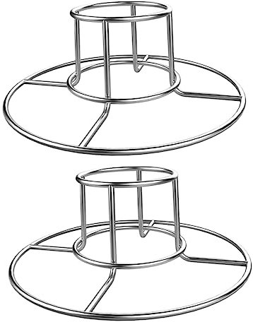 SUPVOX 2pièces Support Pratique pour Poulet Grillé Étagère De Rôtissage Acier Inoxydable Support Rond pour Barbecue Et Bière