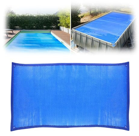 JYHHCYS noppenfolie Pool Rechteckige Pool-Solarabdeckung, 16 Mil Blau Solarabdeckung Für Aufstellpools 16x32 20x40 18x36 15x30 16x24, Staubdicht Solarheizungsabdeckung Für Schwimmbecken(WxL 2.5x2.5m)