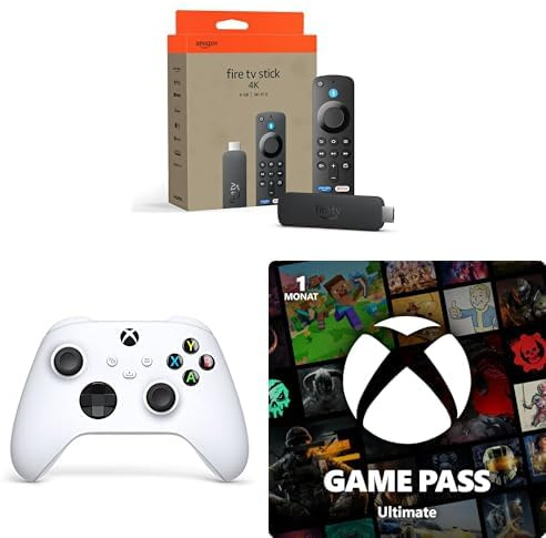 Amazon Fire TV Stick 4K + Xbox Robot White Controller + 1 Monat Game Pass Ultimate
