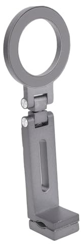 Garsent Magnetic Phone Holder, 360 Degree Rotation Cell Phone Holder, Aluminum Alloy Foldable Tripod Mount, Adjustable Phone Mount for Bike, Shopping Carts, Gym Machines (Grey)