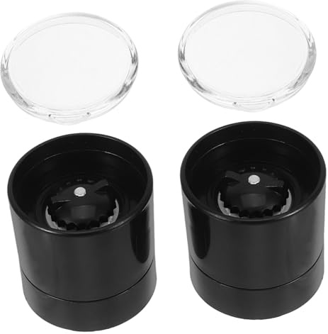 MOLUCKFU 2pcs Stainless Steel Grinder Top Lids for Salt Pepper Mills Manual Spice Grinder Caps Compact and Clean Shaker Accessories