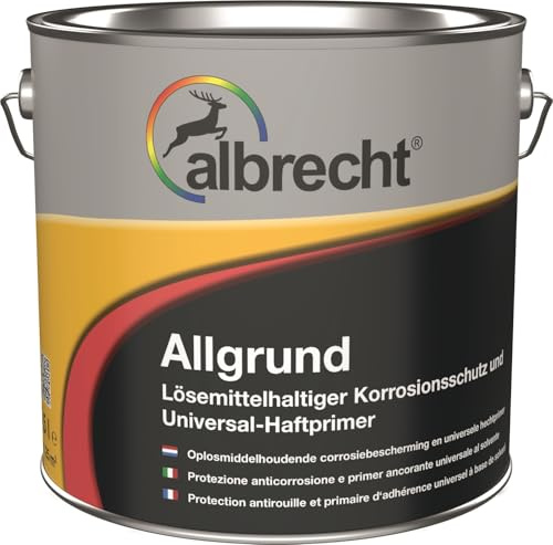 Albrecht Allgrund 9110 Weiß 2,5 L Lösemittelhaltiger Korrosionsschutz & Universal-Haftprimer Grundierung