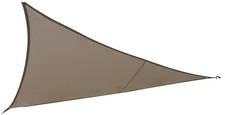 Dreieckiges Solar-Sonnensegel 5 x 5 x 5 m aus wasserabweisendem Stoff - Farbe TAUPE