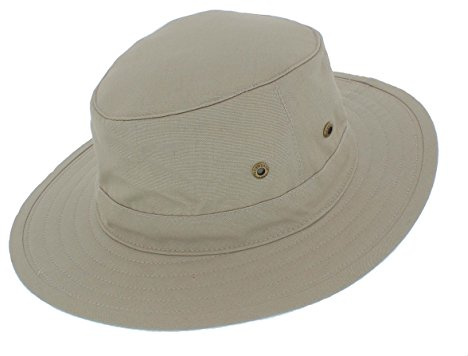 Failsworth Summer Cotton Lightweight Traveller Safari Fedora (Medium 57cm , Stone)