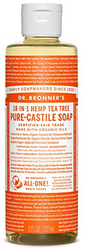 Dr Bronner Lot de 6 savons liquides à l'arbre à thé Castille 236 ml