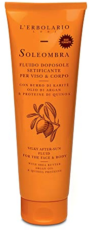 L'Erbolario, Fluido Doposole Soleombra con Burro di Karité, Olio di Argan e Proteine di Quinoa, 300 ml