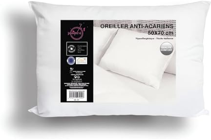 Intemporel Almohada antiácaros Comfort 50x70 cm, Lavable a máquina