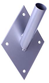 Najder Fahnenhalter Fahnenmasthalter Fahnenwandhalter Fahnenmast Fahne Flagge Einzelhalterung Silber (1-armig)