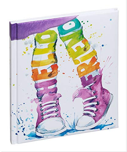 Pagna 20158-15 Poesiealbum Hello Pink 128S blanko Motivdruck