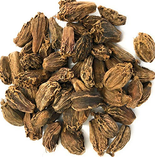 Large Black Cardamom Pods with Seed Smoky Flavour Moti Elaichi Soup Cooking Spices, (Kali Elachi) Whole Dried Indian Spice 200g ~ Natural | Vegan | Gluten Free Ingredients | Non-GMO | Indian..