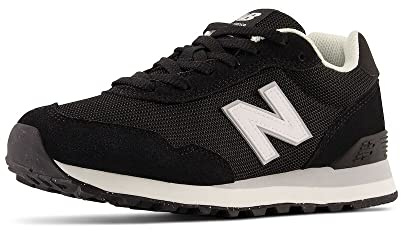 New Balance Women's 515 V3 Sneaker, Black/White/Aluminum Grey, 8