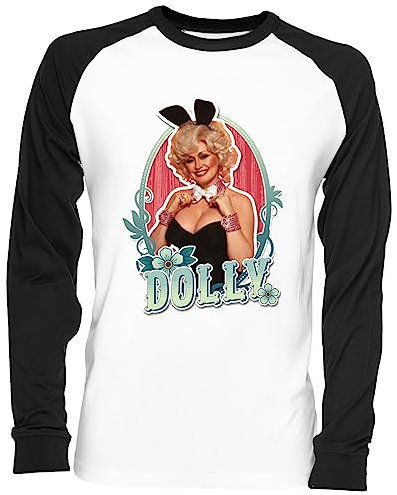 Capzy Dolly Parton Blanc Blanc Unisex Baseball T-Shirt Mens Womens Baseball