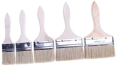 BESTonZON 5 1 Bürste Touchup-Pinsel Ausbesserungspinsel Chip Pinsel für Ölfarbe malen Bambus