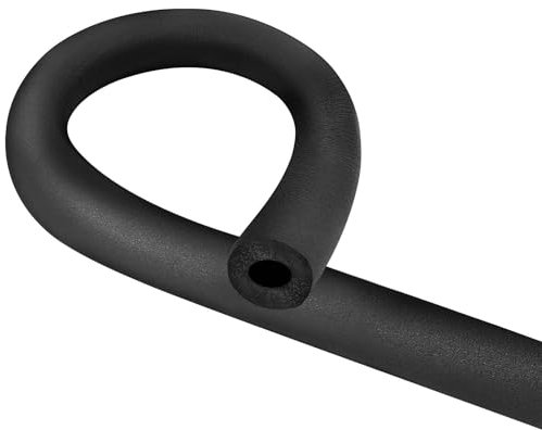 Kajaia Pipe Insulation Foam Tube Outdoor Pipe Lagging Cover Wrap Roll Black Cladding Hollow Hose Heat Preservation for Exercise Machine Handle Winter Protection(10 mm Inner Diameter, 1.8 Meter Long)