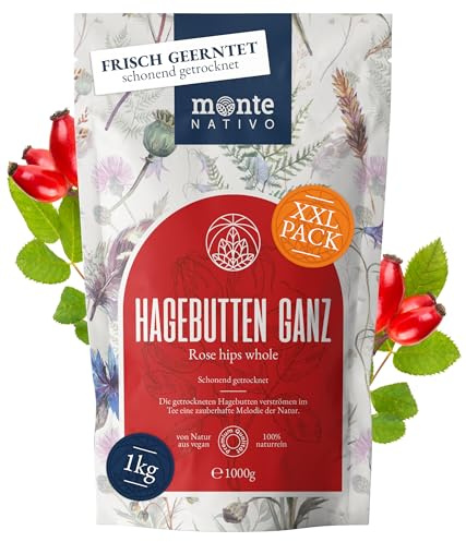 Tè alla Rosa Canina Monte Nativo (1kg) - Erbe aromatiche senza additivi - Infusi e tisane per la tazza di tè più deliziosa - Raccolte ed Essiccate Delicatamente - Herbal Tea - Fruit Tea