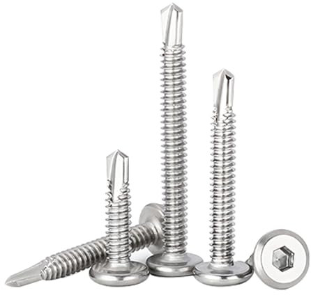 100pcs Tornillos Autorroscantes de Cabeza 5.5x25 Juego de Tornillos Autotaladrantes Tornillos Para Chapa Tornillos Roscachapas Tornillos Hexagonales Interiores (M5.5 * 25)