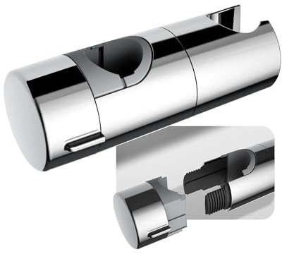 JOHO Support de douche universel réglable pour colonne de douche, barre de douche d'un diamètre de 22 à 25 mm, chromé