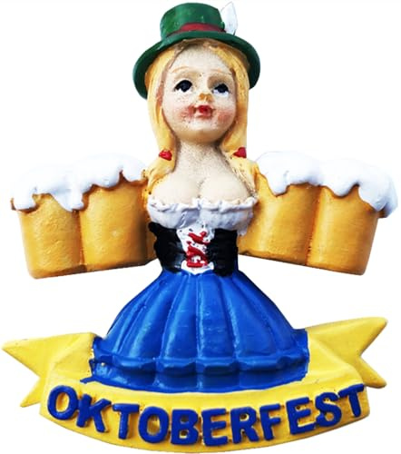 Magnete da frigorifero 3D Oktoberfest Monaco Germania souvenir turistico decorazione frigorifero magnete dipinto a mano artigianale