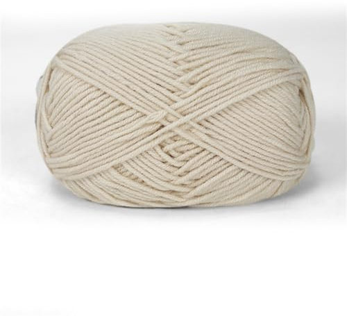 5 gomitoli di lana da 250 g, per lavorare a maglia, lana spessa per uncinetto, filato di cotone, per filato a mano, morbido (bianco nebbioso)