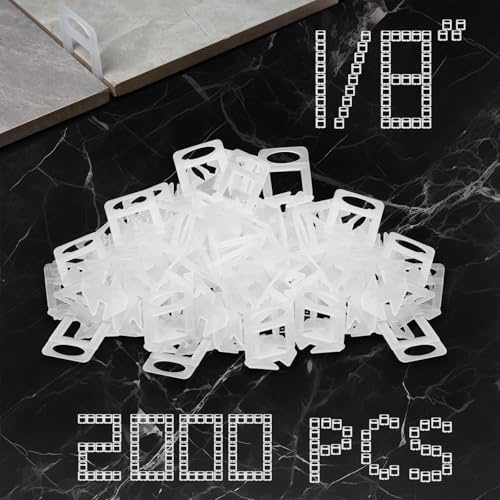 Storystore Tile Leveling Clips Tiles Leveler Spacers - 2000 Spacers Tile Leveling System 1/8 Inch Clips Lippage Free Tile and Stone Installation for PRO and DIY