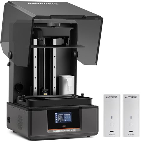 ANYCUBIC Photon Mono M7 MAX Resin 3D-Drucker, 13,6’’ 7K Großer Resin-Drucker mit COB LighTurbo 3.0, Aufklappbarem Cover-Design, Intelligent-Assist-Druck, Druckgröße 298 x 164 x 300mm