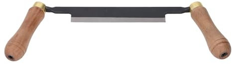 Gefälltes Zugrasurmesser – 6 Zoll Gerades Zugmesser, Gerades Zugrasurwerkzeug, Holzbearbeitung, Entrindungshandwerkzeug mit Zwei Griffen, Kohlenstoffstahl