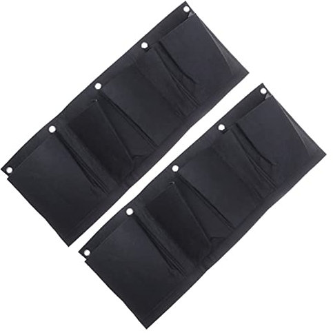 Yardwe 2 Stücke 4 Taschen Filz Pflanzung Tasche Dehnbar Grün Wachsen Taschen Für Outdoor/Indoor Pflanzen Pflanzer