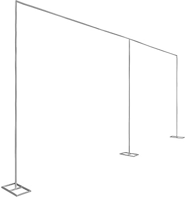 10FTx20FT Support de fond carré en métal pour cérémonie de mariage, cabine photo, anniversaire, décoration de fête (3 m x 6 m)