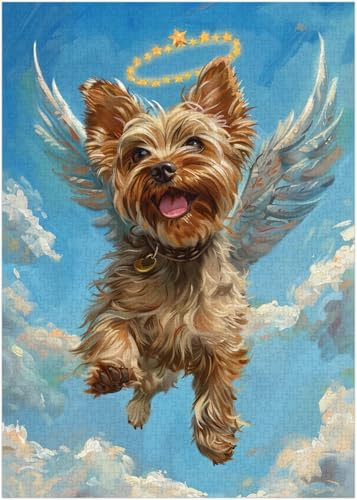 Angel Yorkshire Terrier Jigsaw Puzzle 1000 Pieces for Adults - Pet Memorial to your Beloved Yorkshire Terrier