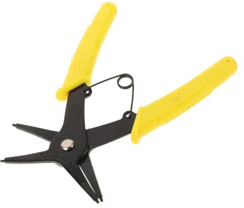 Cabilock herramientas mecanicas alicates rápidos alicates para anillos de seguridad de cilindros de desconexión eléctrica para arandelas exteriores 45# acero Amarillo