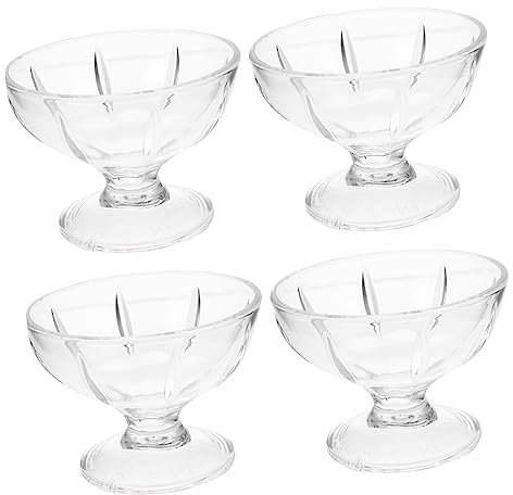CALLARON 4 Piezas Copa de Postre de Helado Vaso para Batido de Plástico Transparente Vaso para Pudín para Exhibiciones y Meriendas Casa