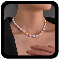 Allereya Boho Muschel Choker Halskette Bunt Perlen Halsketten Weiß Muschel Anhänger Halskette Muscheln Perlen Halsketten Schmuck Für Frauen