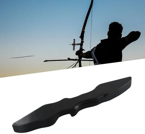 Gettimore Mango de arco elevador recto dividido, cuerpo de madera desmontable para lazos tradicionales y recurvos, color negro