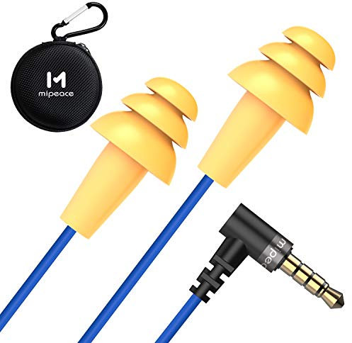 MIPEACE Wired Ear Protection Headphones, Ear Plug Headphones for Work-Safety Work Earbuds for Mowing Construction Industry