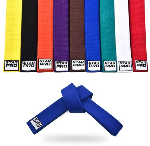 Starpro Cintura per Arti Marziali – Cotone-Poliestere, Resistente e Leggera – Karate Judo BJJ – 9 Colori – 240 280 320 cm