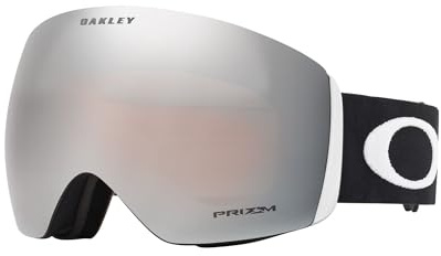 Oakley Flight Deck M OO7064 Black w/Prizm Snow Black Iridium Ski Goggles for Men for Women+ Bundle Accessory Leash Kit, Microfiber Pouch