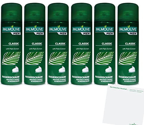 Palmolive Rasierschaum Classic 6er Pack (6x300ml Flasche) + usy Block
